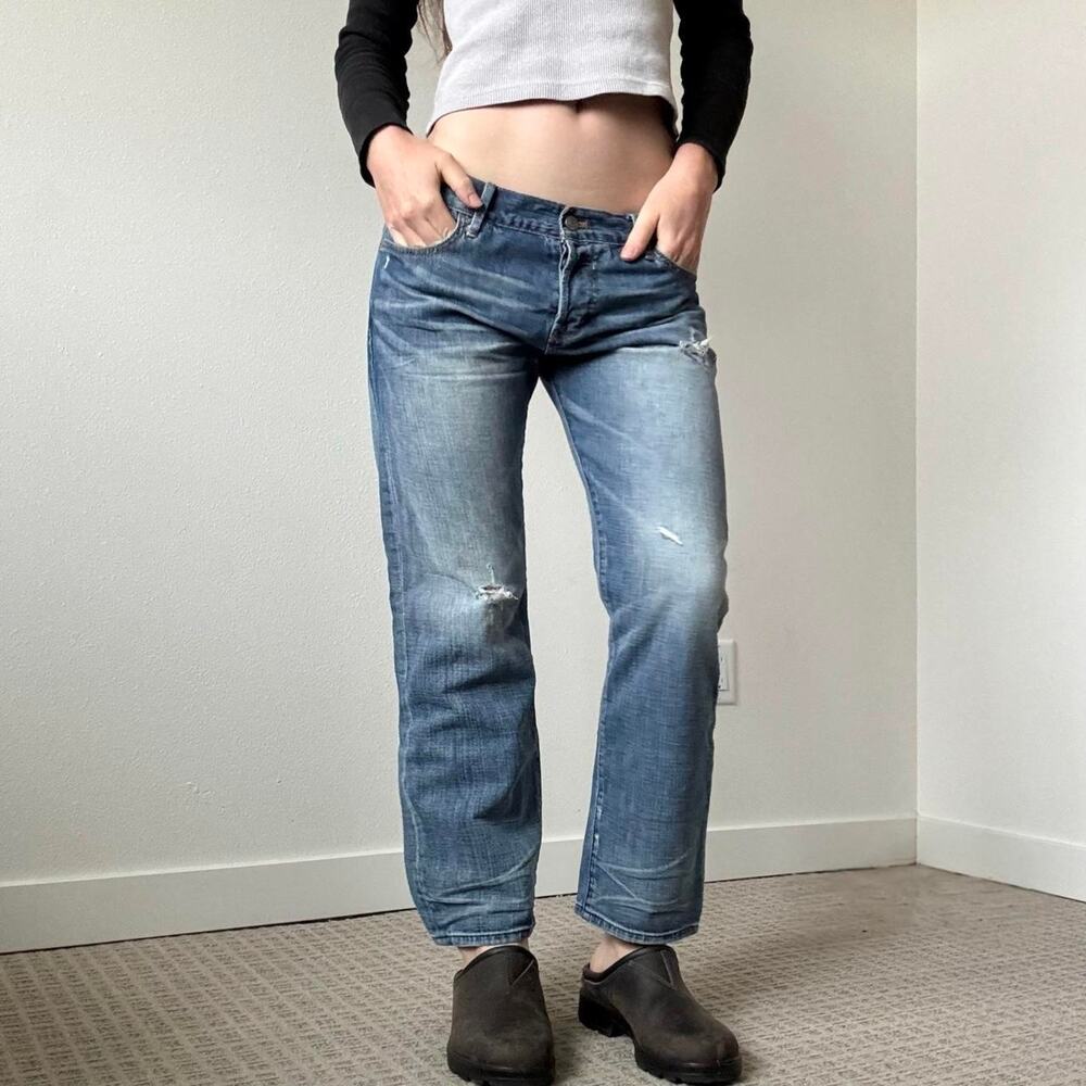 Abercrombie vintage low waisted relaxed fit straight leg